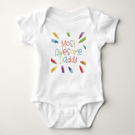 Crayons Meest Geweldige papa Typografie | Bodysuit