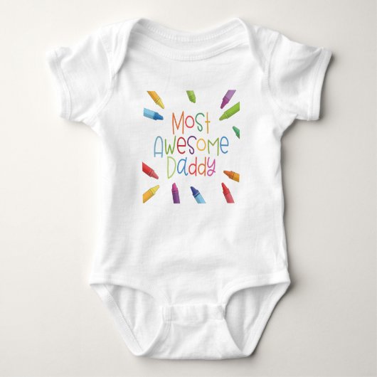 Crayons Meest Geweldige papa Typografie | Bodysuit (Voorkant)