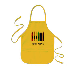 Crayons Name Crayon Kinder Yellow Custom Apron Schort
