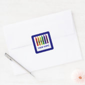 Crayons Name Sjabloon Blue Crayon Sticker (Envelop)