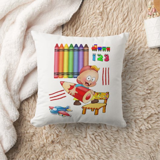 Crayons Numbers Sierkussen (Deken)