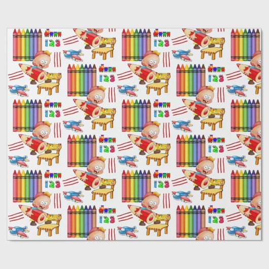 Crayons nummers inpakpapier (Vlak)