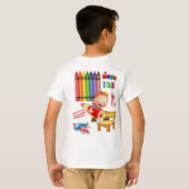 Crayons Nummers Kleurrijke Jongens T-shirt (Achterkant volledig)