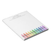 Crayons Personalized elementaire leraar Notitieblok (Schuin)