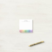 Crayons Personalized Teacher Post-it Notes (Op bureau)