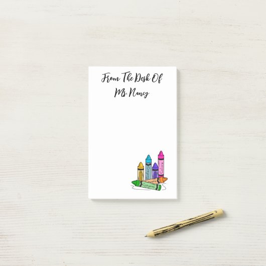 Crayons Post-it® Notes (Op bureau)