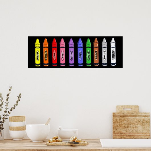 Crayons Poster (Keuken)