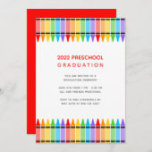 Crayons Preschool Afstuderen Kaart (Voorkant / Achterkant)