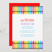 Crayons Preschool Afstuderen Kaart (Voorkant / Achterkant)