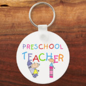 Crayons Preschool leraar overhemden en cadeautjes Sleutelhanger (Voorkant)
