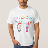 Crayons Preschool leraar TShirts en Gifts (Voorkant)