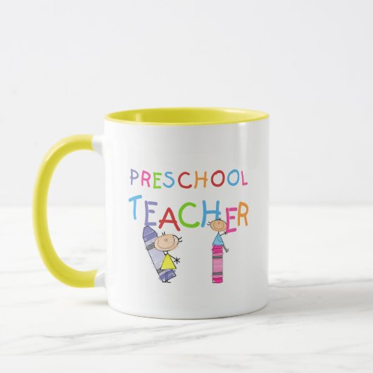 Crayons Preschool leraar TShirts en Gifts Mok (Links)