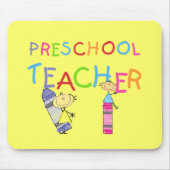 Crayons Preschool leraar TShirts en Gifts Muismat (Voorkant)