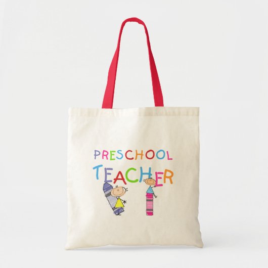 Crayons Preschool leraar TShirts en Gifts Tote Bag (Voorkant)