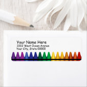 Crayons Return-adreslabel Etiket (Insitu)