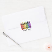 Crayons Ronde Sticker (Envelop)
