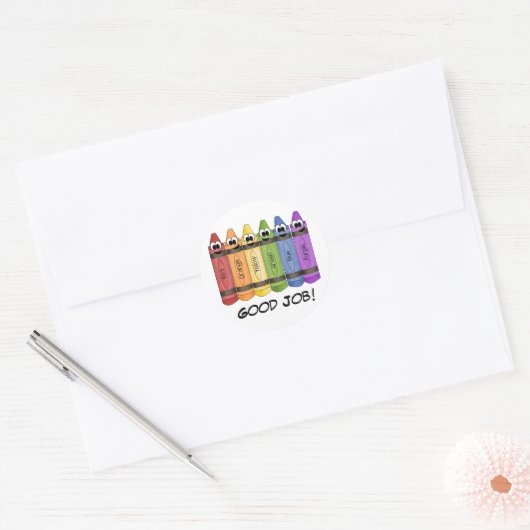 Crayons Ronde Sticker (Envelop)