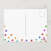 Crayons Stars Colorful Welcome Teacher's Classroom Briefkaart (Achterkant)