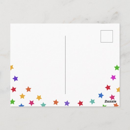 Crayons Stars Colorful Welcome Teacher's Classroom Briefkaart (Achterkant)