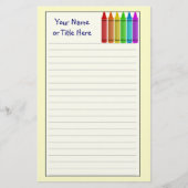 Crayons Stationery Briefpapier (Voorkant)