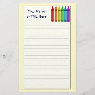 Crayons Stationery Briefpapier
