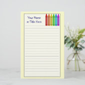 Crayons Stationery Briefpapier (Staand voorkant)