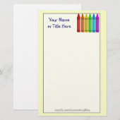 Crayons Stationery Briefpapier (Voorkant / Achterkant)