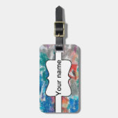 Crayons textuur bagagelabel (Voorkant verticaal)