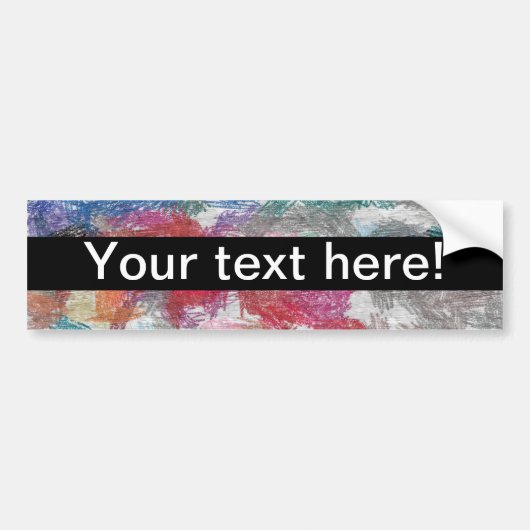 Crayons textuur bumpersticker (Voorkant)