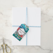 Crayons textuur cadeaulabel (Met Touw)