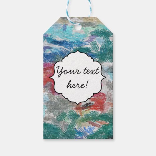 Crayons textuur cadeaulabel (Voorkant)