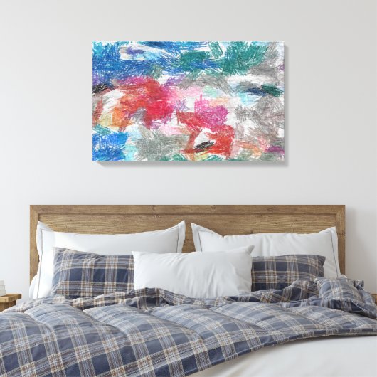Crayons textuur canvas afdruk (Insitu (Slaapkamer))