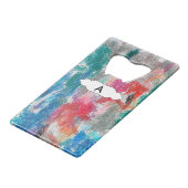 Crayons textuur creditkaart flessenopener (Achterkant Gekanteld)