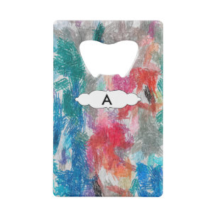 Crayons textuur creditkaart flessenopener