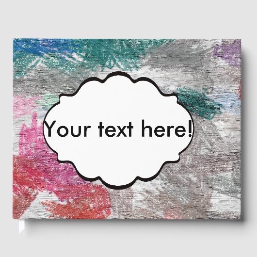 Crayons textuur gastenboek (Voorkant)