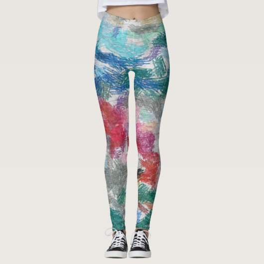 Crayons textuur leggings (Voorkant)