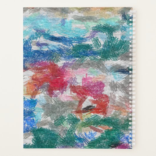 Crayons textuur planner (Achterkant)