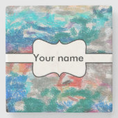 Crayons textuur stenen onderzetter (Voorkant)