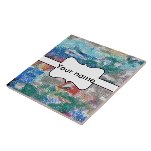 Crayons textuur tegeltje (Zijkant)