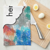 Crayons textuur theedoek (Quarter Fold)