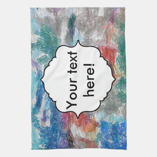 Crayons textuur theedoek (Verticaal)