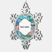 Crayons textuur tin sneeuwvlok ornament (Rechts)