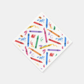 Crayons Verjaardagsfeest Kinder Jongen Meisje Servet (Hoek)