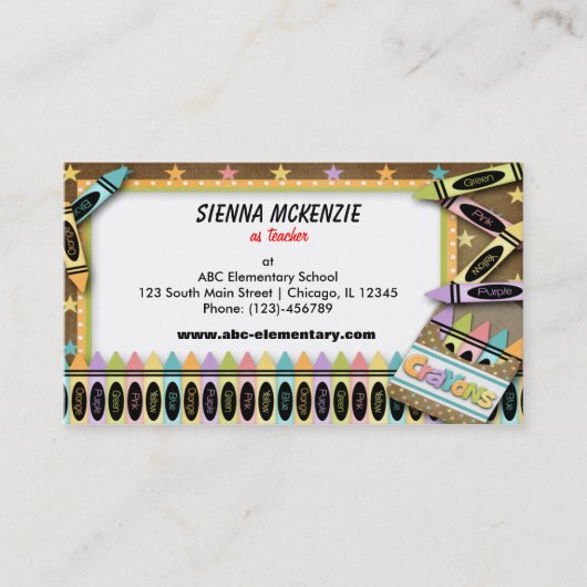 Crayons Visitekaartje (Voorkant)