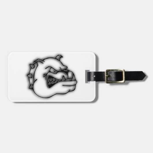Crazed Bulldog Bagagelabel (Voorkant horizontaal)