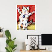 Crazed Calico Art Print (Thuiskantoor)