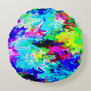 Crazed River...... Rond Kussen