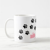 Craziest Award voor gekke kat Lady Paw print Funny Koffiemok (Links)