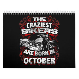 Craziest Bikers worden geboren in oktober motorrij Kalender