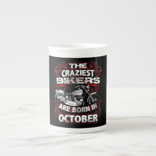 Craziest Bikers worden geboren in oktober motorrij Porselein Kop